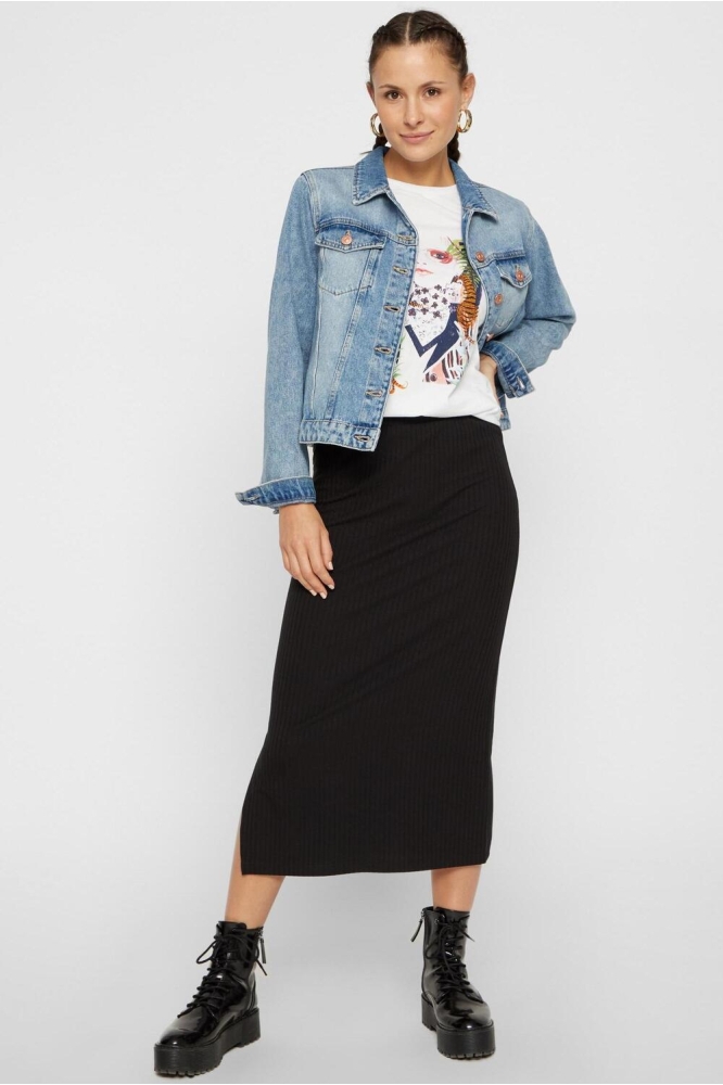 PCKYLIE MW MIDI SKIRT NOOS 17101527 BLACK